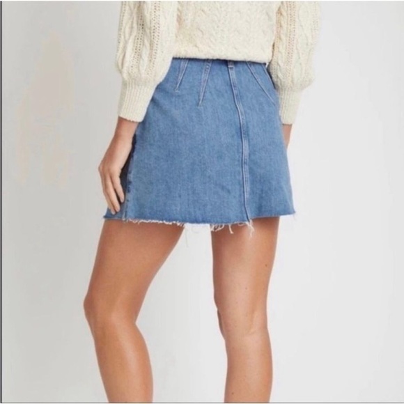 Free People Cosmico Flirt Denim Mini Skirt Size 27 - Picture 4 of 12